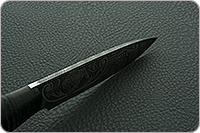 Нож НР3  Гумбольт  (гравировка никель) наборная кожа, черный дамаск, текстолит : фото 8