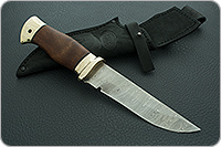 Нож Н8-Спецназ береза, контрастный дамаск, латунь  : фото 9